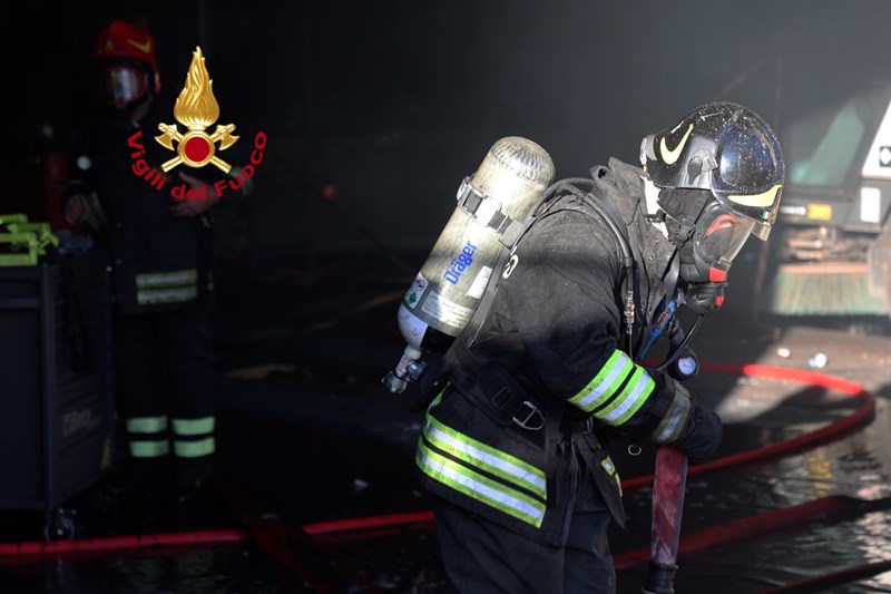 l'intervento dei Vigili del Fuoco