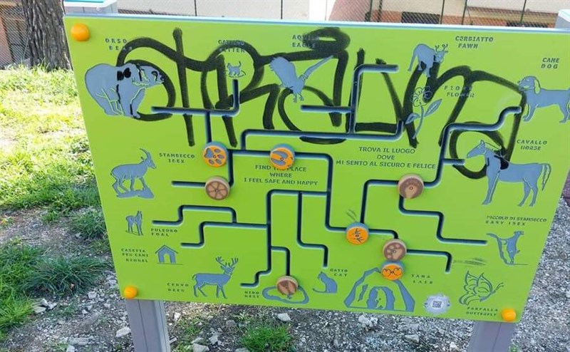 I giochi vandalizzate di scritte