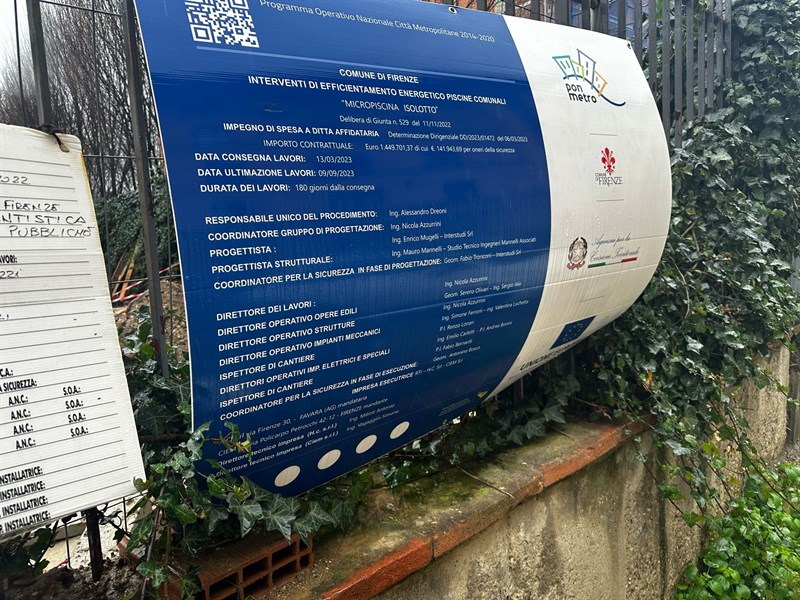 il cartello lavori che parla chiaro...