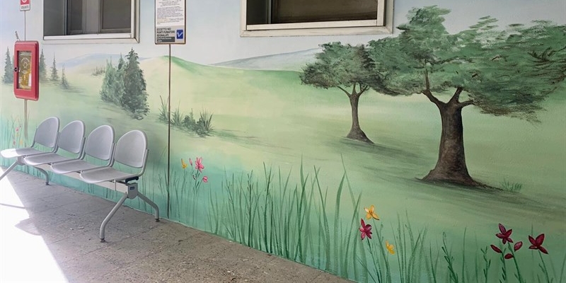 particolare del murales