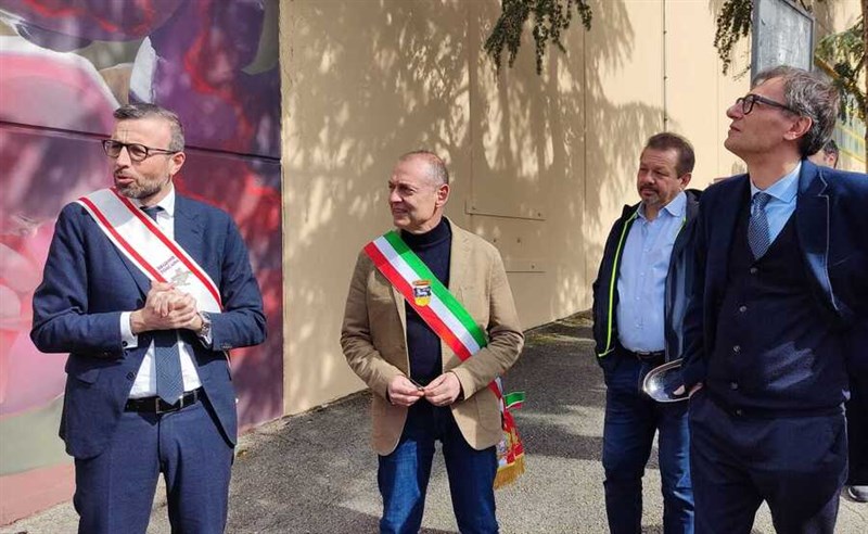 L'inaugurazione del murales