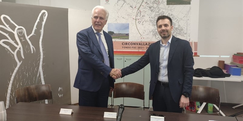 Il Sindaco Tagliaferri con il Governatore Giani