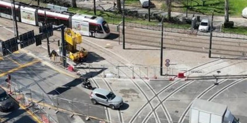 Lavori tramvia in piazza della Libertà