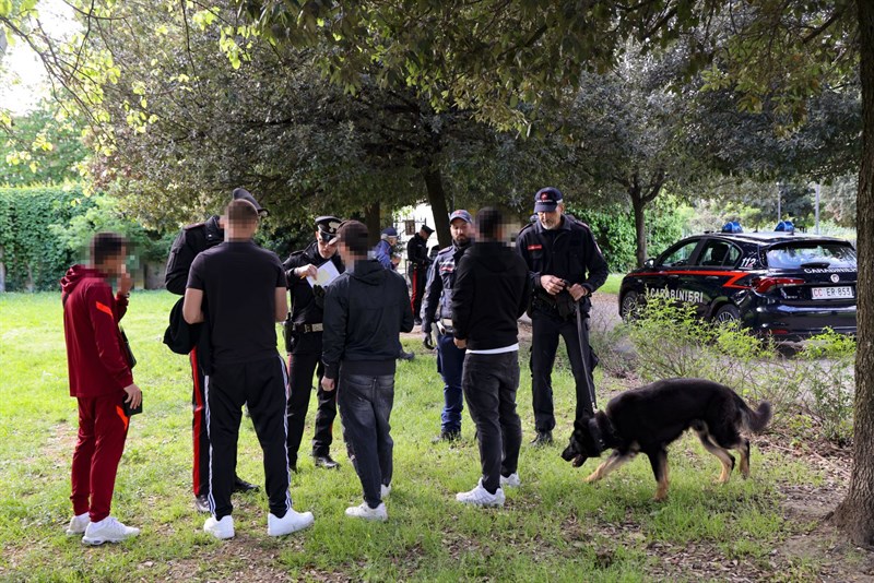 Un momento dei controlli