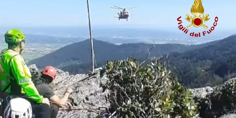 Il soccorso alla donna infortunata