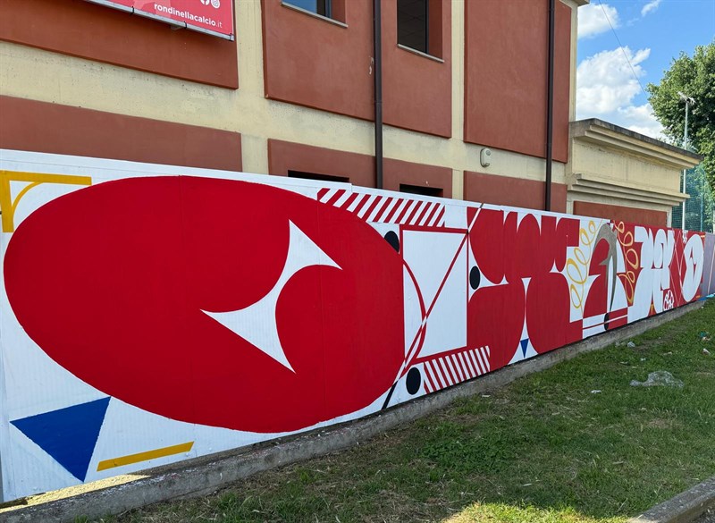 Una porzione del murales