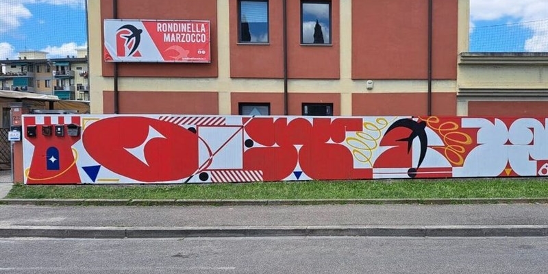 Una porzione del murales