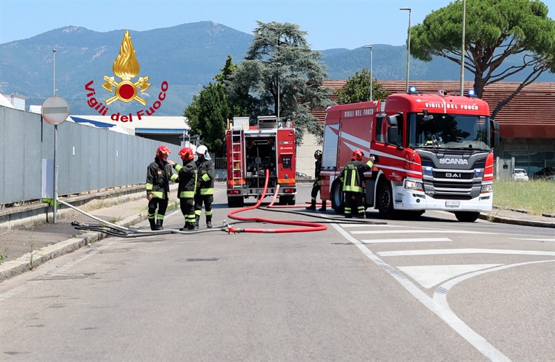 L'intervento dei Vigli del Fuoco