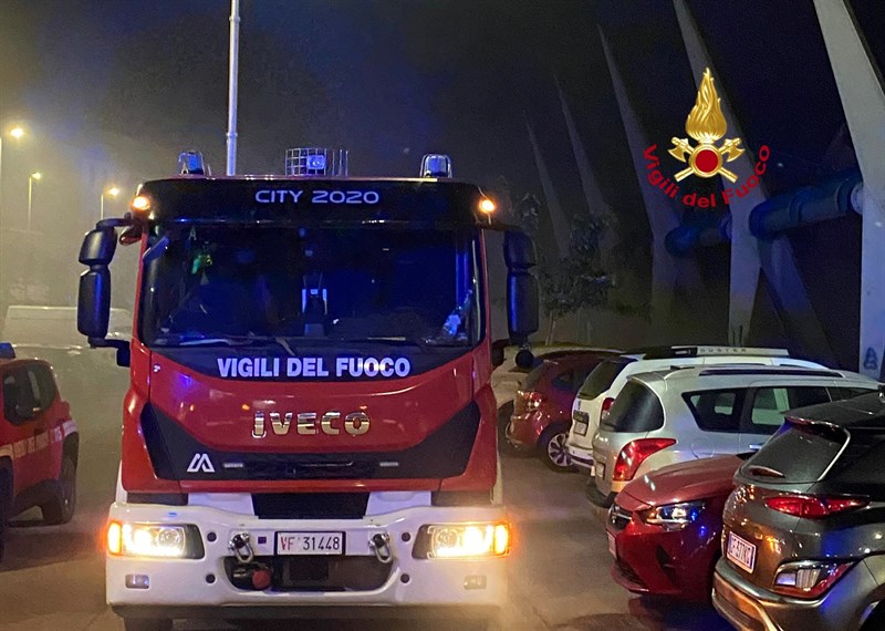 L'intervento dei Vigili del Fuoco