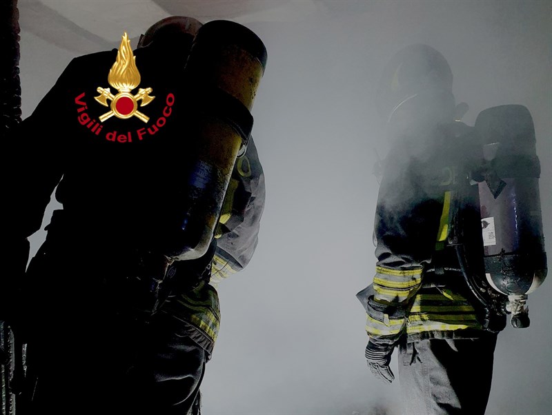 L'intervento dei Vigli del Fuoco