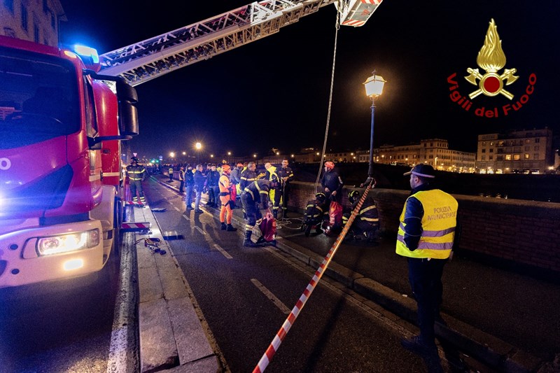 L'intervento dei Vigili del Fuoco