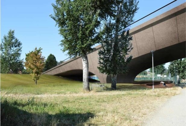 Il nuovo ponte lato Albereta