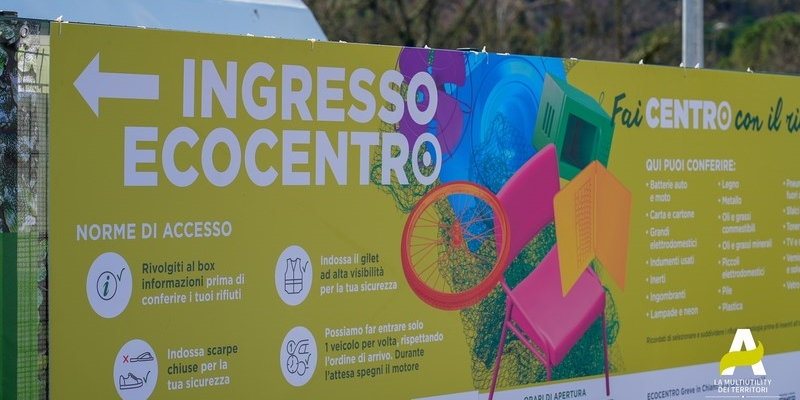 L’ingresso all’ecocentro