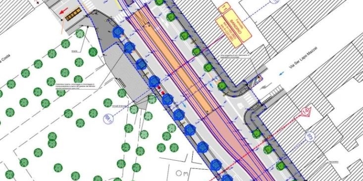 Mappa dei lavori in viale Giannotti