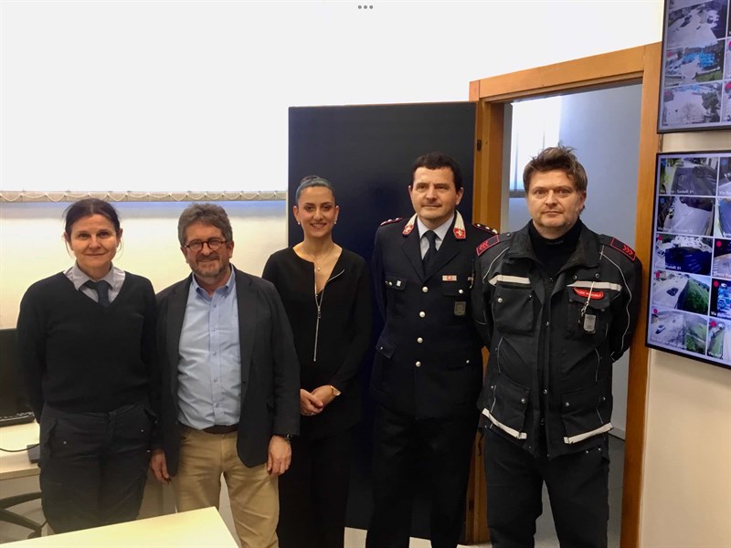 Il sopralluogo di Sindaco, Assessore e comandante alla nuova sede