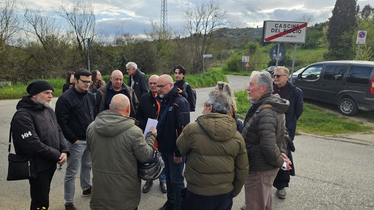 Un momento del sopralluogo