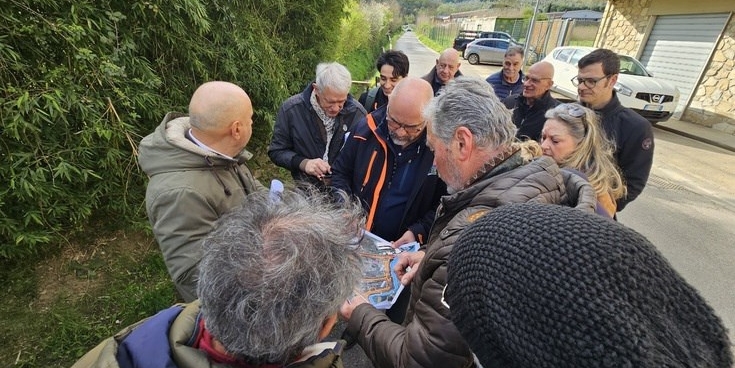 Un momento del sopralluogo