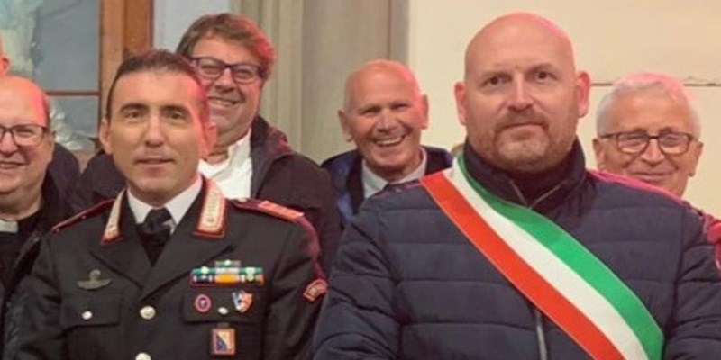 Il comandante Cantanero col sindaco Baroncelli