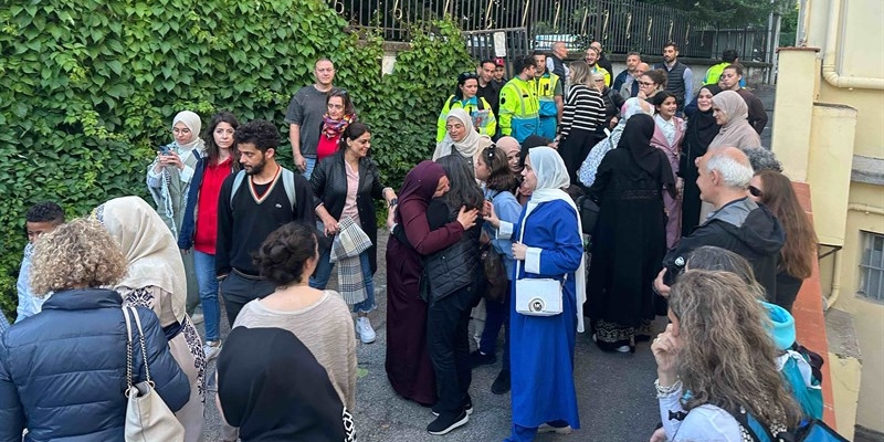 Un momento dell'accoglienza