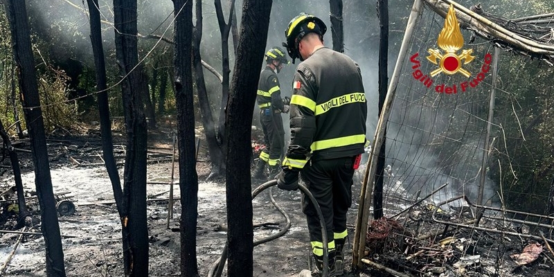 L'intervento dei Vigili del Fuoco