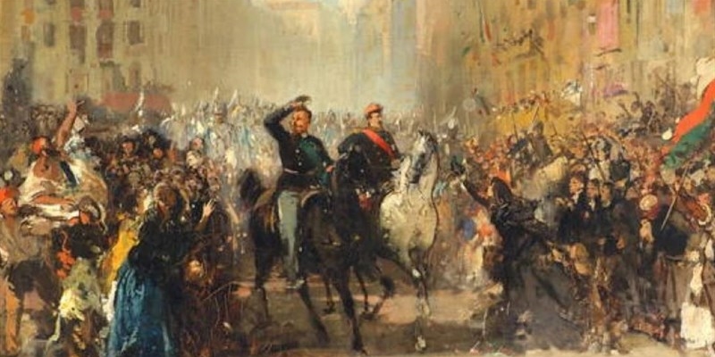1859 - L'ingresso a Milano di Vittorio Emanuele II e Napoleone III