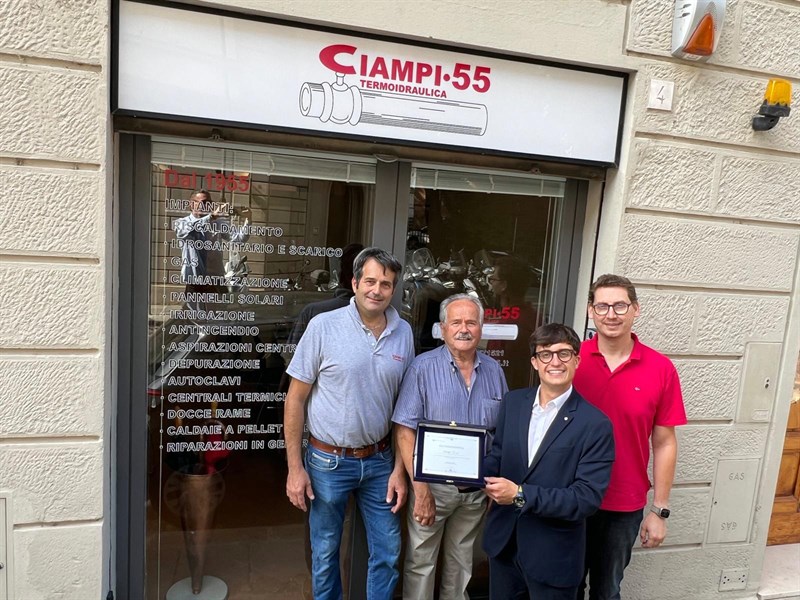 Da sinistra Luano, Moreno Ciampi, Cei e Francesco Aimavilli di CNA