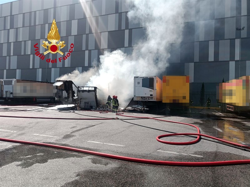 Fasi dell'intervento dei Vigili del Fuoco