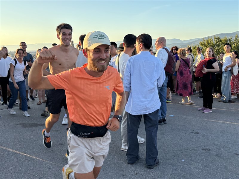 L'arrivo al piazzale Michelangelo
