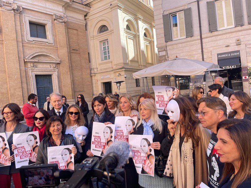 Un momento del flash mob