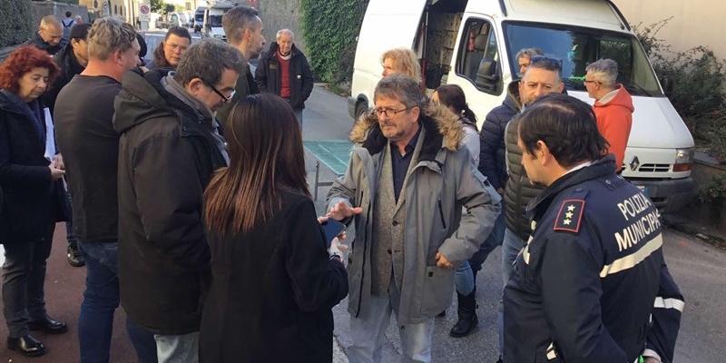 Il sindaco Fossi al mercato