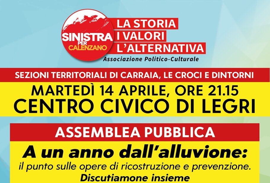 Sinistra calenzano 2026 locandina aprile