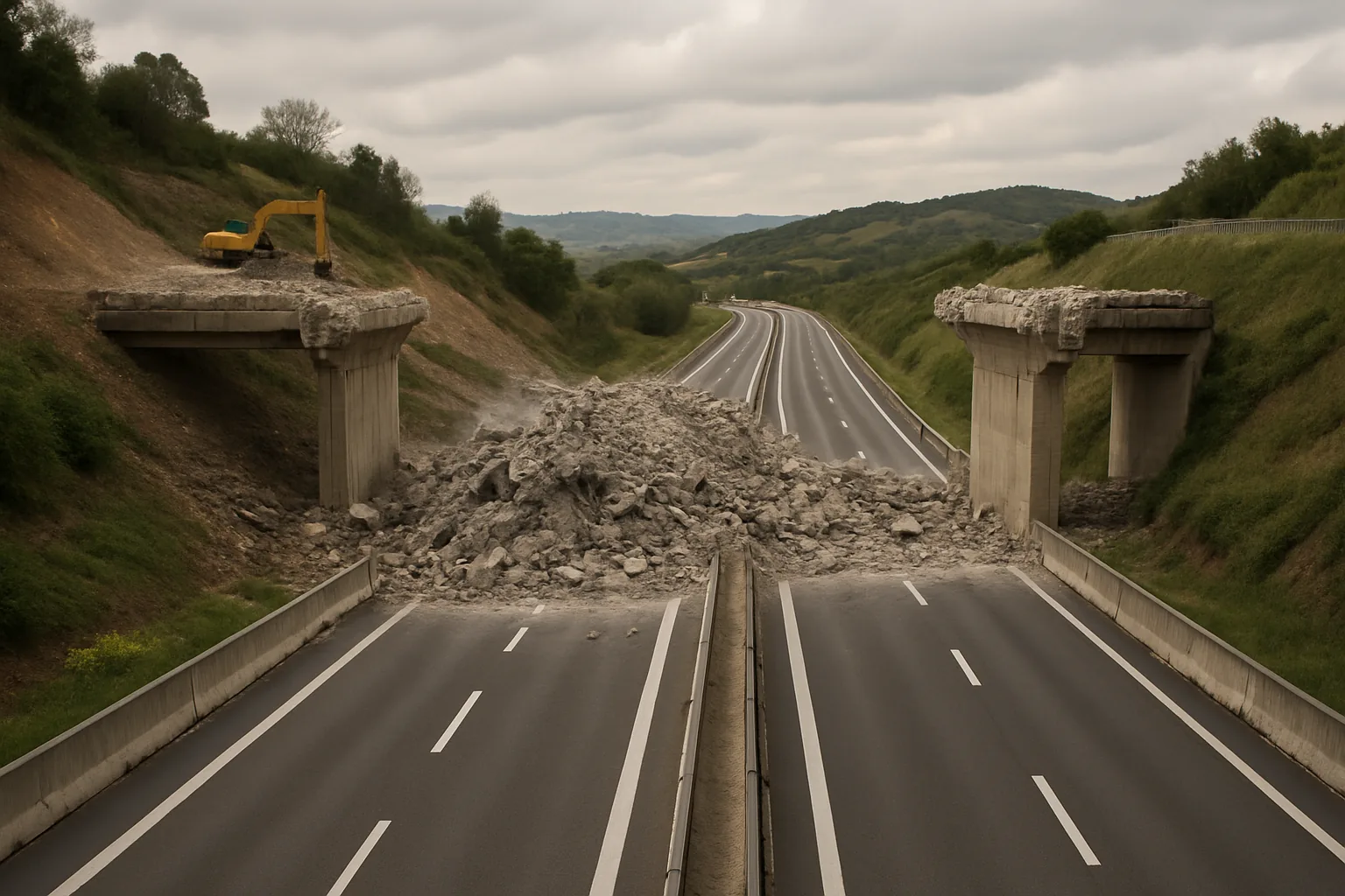 Viadotto Calcinaia demolito tra Grosseto e Siena, proseguono i lavori della E78