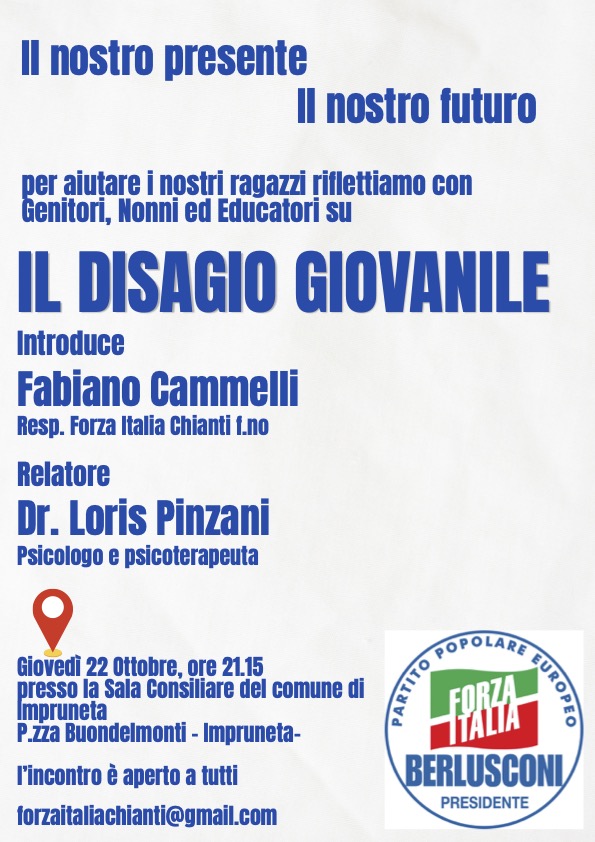 Il disagio giovanile forza italia