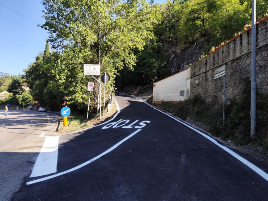 Messa in sicurezza di via dei Falciani terminati i lavori di consolidamento
